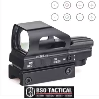 Tactical Scope Holographic Red Green Dot Sight 4 Reflex 20mm Airsoft