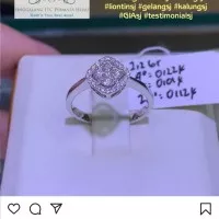 Cincin berlian eropa murah emas putih full