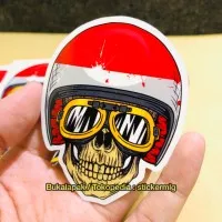 Sticker Skull Tengkorak Decal sticker aksesoris mobil motor helm