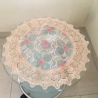 Round tablecloth renda / taplak meja tamu bundar color