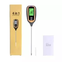 New 4in1 Digital Soil Moisture Meter PH Temperature Sunlight Tester