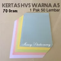 Kertas HVS A5 Warna 70 Gr - Kertas A5 - 1 Pak 50 Lembar