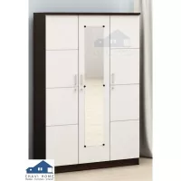 lemari pakaian lemari baju 3 pintu white dark kaca panjng by prodesign