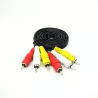 Kabel AV 3 RCA - 3 RCA DVD VCD Hitam 1,5meter