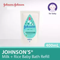 Johnsons Baby Bath Milk & Rice 400ml Sabun Bayi Refill 400 ml