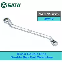 Kunci Ring Double 14 mm x 15 mm - Double Box End Wrench 42217 SATA