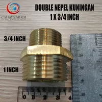 DOBEL NEPEL KUNINGAN - 1 X 3/4 INCH - DOUBLE NEPLE - DOBLE NEPEL - DN