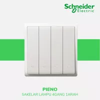 Schneider Saklar Lampu 4 Gang Fluoresen Pieno - E8234L1F_WE_G3