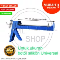 CAULKING GUN ALAT TEMBAK SILIKON GUN POMPA SILICONE SILIKON LEM KACA