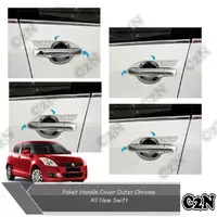 Paket Handle Cover Outer Chrome Mobil All New Swift