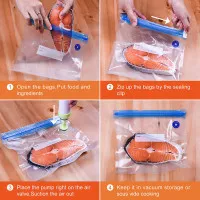 Sous Vide 15pcs Kantong Plastik Vacuum Segel Reusable Untuk Tempat