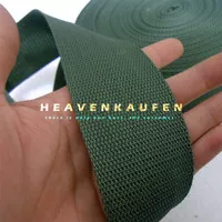 Tali Webbing Tas 5 cm Hijau TNI - Hijau Army Meteran