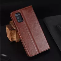 CASE OPPO RENO4 F1 A35 CASING LEATHER FLIP WALLET DOMPET BACK COVER