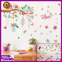 Wall Sticker Bird and Butterfly Sangkar Burung Stiker Dinding LDR