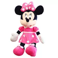 Mainan Boneka Plush Mickey Mouse Minnie Mouse Warna Pink Ukuran 40cm