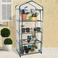 4 Floors PVC Cozy Garden Level Mini Home Greenhouse Plants