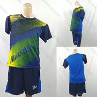 Baju Jersey Setelan Kaos Voli Volley Print Anak - Mizuno MZ121 Biru