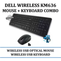 Keyboard + Mouse Dell KM636 Wireless Combo Keyboard and Mouse