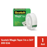 3M Scotch Magic Tape 810 1 x 36Y - Isolasi Lakban Bening