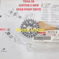 GEAR GIGI POMPA OLI VEGA ZR JUPITER Z NEW 2010 ASLI YGP 5D9E332400