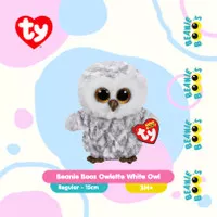 TY Beanie Boos Owlette White Owl (Regular) - Boneka Burung Hantu