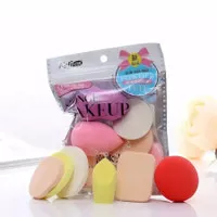 Spons Makeup Set 6in1 (Blending Beauty Sponge Powder Puff Set)