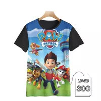 Baju Anak Paw Patrol 3D Kaos Kartun TV Series #LP3D-300 - Anak 1-2 tahun