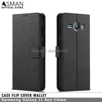 Case Samsung Galaxy J1 Ace Leather Flip Cover Premium Edition