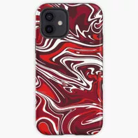 CASING Fire red abstract marble REDMI NOTE 10 9 8 PRO