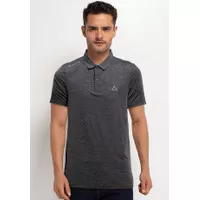 Giordano G-Motion Polo Shirt Pria Melange Space Dyed Dark Grey