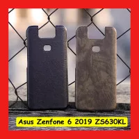 Asus Zenfone 6 2019 ZS630KL - Leather Covered Hard Case Casing Cover