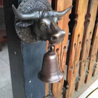 Bel Pintu Kepala Kerbau / Brass Doorbell - Bel Pintu Antik