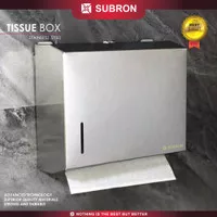 SUBRON Tissue Box Stainless Kotak Besar Kunci Tempat Wadah Tisu Tembok