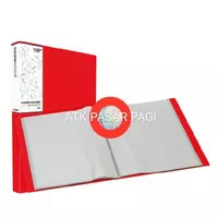 Clear Holder Folio F4 FC isi 60 Display Book (Merah Red) FOLDER ONE