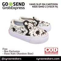 SEPATU ANAK LAKI 1 2 3 4 5 6 7 8 TAHUN VANS SLIP ON KIDS DINO VSCK-11