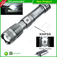 New XHP50 Lampu Senter LED 100000 Lumens XHP50 5 Mode USB Rechargeabl