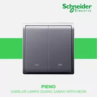 Schneider Saklar Lampu 2 Gang Neon Pieno - E8232L1N_LS_G3