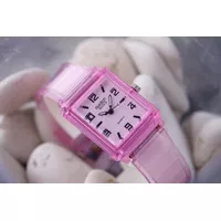 JAM TANGAN WANITA SWATCH TRANSPARAN (ADA 7 WARNA) - 1. PINK