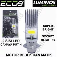 Lampu Motor LED Luminos SMASH TITAN Bohlam ECO9 H6 M5 T19 Putih