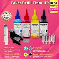 Paket Refill Tinta HP 703 Black & Tri-Color Printer K209a K209g AiO