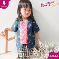 Kutubaru Kebaya Batik Jumputan Anak Cewek Sarimbit Couple Kakak Adik