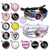 Gelang Tali Sepatu K-pop Logo BTS Blackpink Twice RV EXO GOT7 NCT