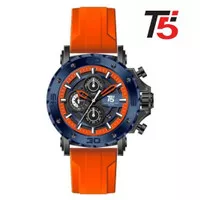 Jam T5 H3865 original tali rubber jam tangan pria T5 H 3865