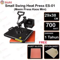 Mesin Press Kaos Sablon Digital SUN Small Swing Heat Press Uk 29 X 38