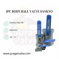 kran air ball valve stainless steel SANKYO 1/2" (inch)