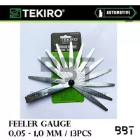 Feeler Gauge TEKIRO 0.05mm-1mm 13pcs / Kunci Stel Klep / Fuller Blade