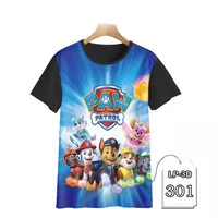 Baju Anak Paw Patrol 3D Kaos Kartun TV Anak #LP3D-301