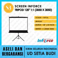 Tripod Screen Projector / Layar Tripod Inforce Manual 120 "1:1
