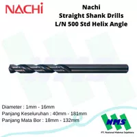Mata Bor 12mm Nachi Standard Parallel Shank Twist Drill