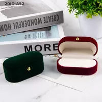 zhongsg Velvet Trinket Box Ring Box Jewelry Organizer Double Rings